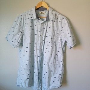 Weatherproof Blue Pastel Button Up Summer Shirt